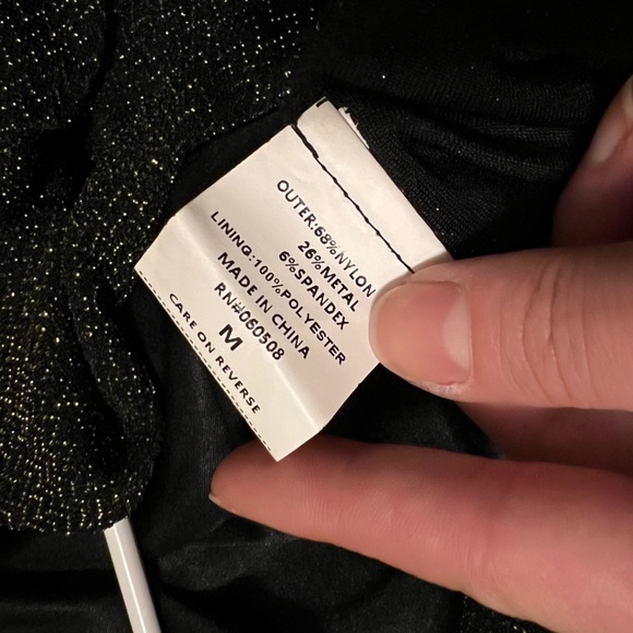 Altar'd State Black & Gold Sparkle Jumpsuit Flutter Sleeve Design Size M - Picture 14 of 15